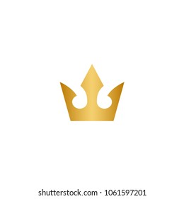 Gold crown logo icon element