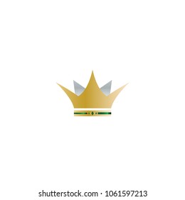Gold crown logo icon element