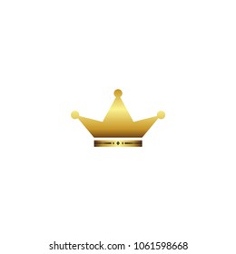 Gold crown logo icon element