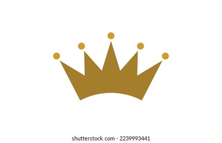 Gold Crown logo icon illustration