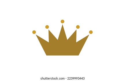 Gold Crown logo icon illustration