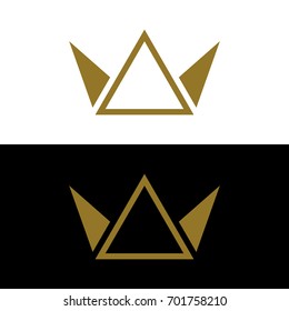 gold crown logo template