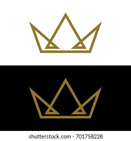 gold crown logo template