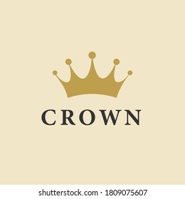 diseño vectorial del logotipo de la corona dorada