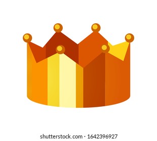 Gold Crown Logo Vector template on white background