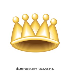 gold crown monarchy flat icon