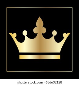 gold crown on black background