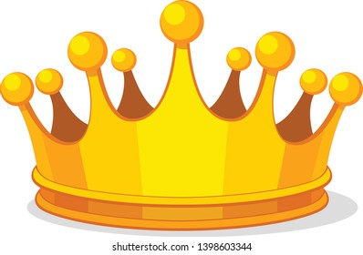 Gold crown on a white background. Object, logotip