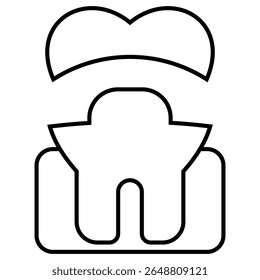 Gold Crown outline icon isolated on white