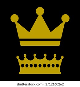 Gold Crown Set Vector Design