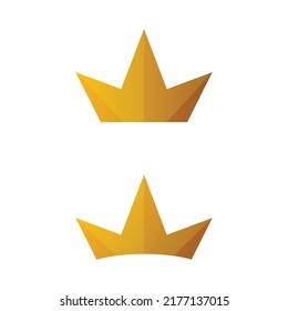 gold crown simple professional logo vector design template