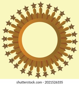 gold crown stars halo angel sign symbol frame