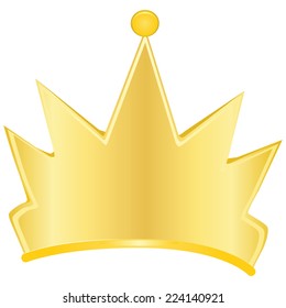 Gold crown - a symbol of power. Vector illustration.