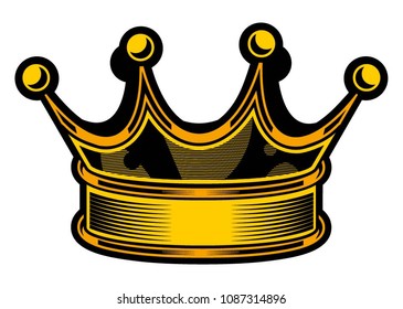 Gold crown vector