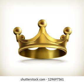 Gold crown vector