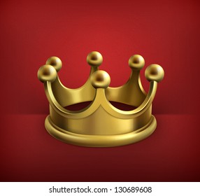 Gold crown vector