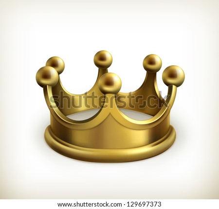 Gold Crown Vector Stock Vector (Royalty Free) 129697373 - Shutterstock