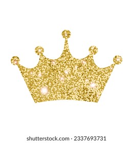 gold crown vector illustration. gold glitter crown