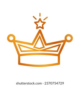 vector de corona dorada, aislado en blanco

