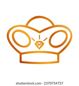 gold crown vector, isolated on white
