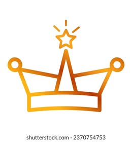 gold crown vector, isolated on white
