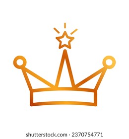gold crown vector, isolated on white
