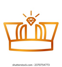 gold crown vector, isolated on white
