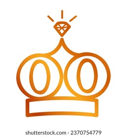 gold crown vector, isolated on white
