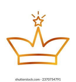 gold crown vector, isolated on white
