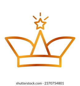 gold crown vector, isolated on white
