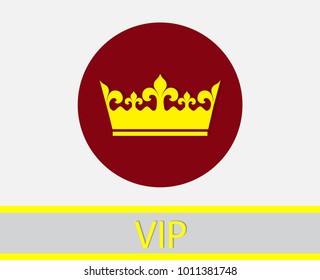 Gold crown. Vector VIP icon