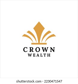 diseño del logo de la corona de oro