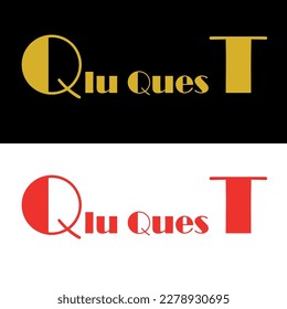 A gold crown with the word quest on it