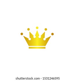 gold crowns on white background