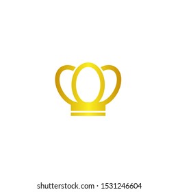 gold crowns on white background