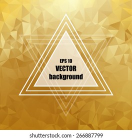 Gold crystal abstract pattern. Business Design Templates