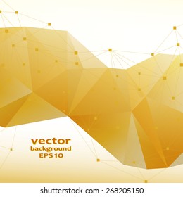 Gold crystal abstract pattern. Business Design Templates