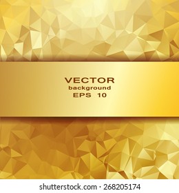 Gold crystal abstract pattern. Business Design Templates