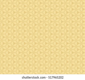 Gold cubes. Optical illusion. Vector illustration. For the interior design, wallpaper, business