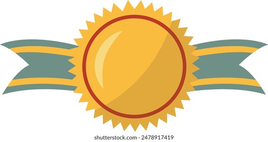 Icono de premio de la Copa de Oro. Ilustración vectorial en Cartoon Concept. Aislado sobre fondo blanco.
