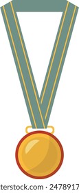 Icono de premio de la Copa de Oro. Ilustración vectorial en Cartoon Concept. Aislado sobre fondo blanco.