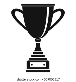Gold cup for championship icon. Simple illustration of gold cup for championship vector icon for web