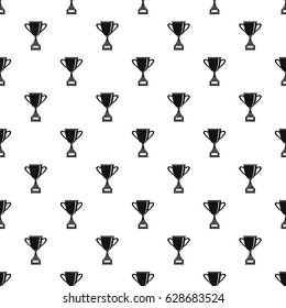 Gold cup for championship pattern seamless in simple style vector illustration