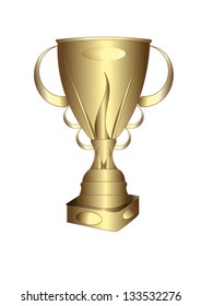 Gold cup. EPS 10 vector