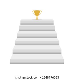 Gold cup at the highest step