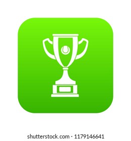 Gold cup icon digital green for any design isolated on white vector illustration