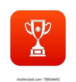 Gold cup icon digital red for any design isolated on white vector illustration