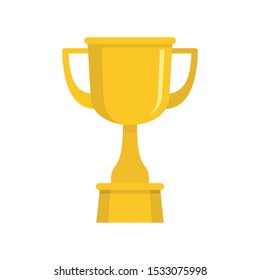 Gold cup icon. Flat illustration of gold cup vector icon for web design