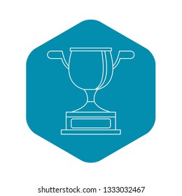 Gold cup icon. Outline illustration of gold cup vector icon for web