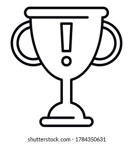 Gold cup innovation icon. Outline gold cup innovation vector icon for web design isolated on white background